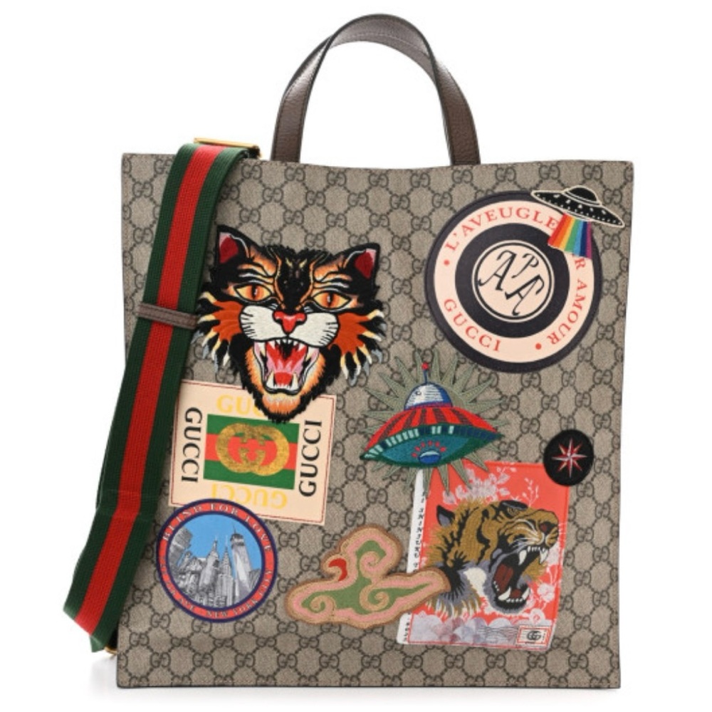 Gucci GG Supreme Appliqué Tote